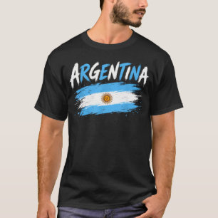 Vintage Retro Argentinië Vlag Argentijns T-shirt