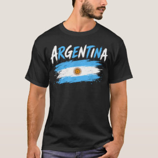 Vintage Retro Argentinië Vlag Argentijns T-shirt