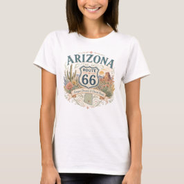 Vintage Retro Arizona Moederweg Kloof Woestijn T-shirt