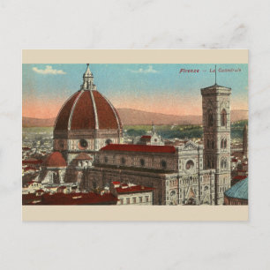 Vintage Retro Art Florence Italië Cathedraal Briefkaart