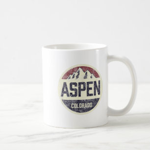 Vintage Retro Aspen Colorado Bergcirkel Skiën Koffiemok