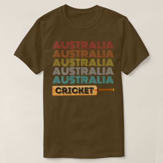 Vintage Retro Australia Cricket T-shirt (Design voorkant)