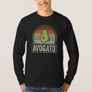 Vintage Retro Avogato Kat Avocado Cinco De Mayo T-shirt