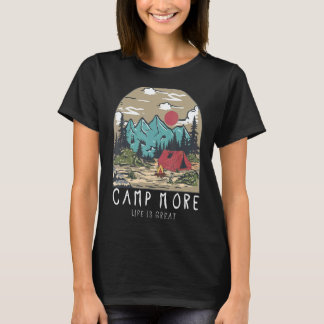 Vintage Retro Avontuur Leven is Geweldig Kampeer M T-shirt