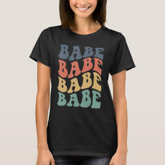 Vintage Retro Babe Bruids Bruidsfeest Match T-shirt
