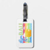 Vintage Retro Bali Bagagelabel (Achterkant verticaal)