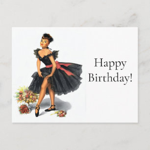  Vintage Retro Balletdanseres Jaren 50 Ansichtkaar Briefkaart