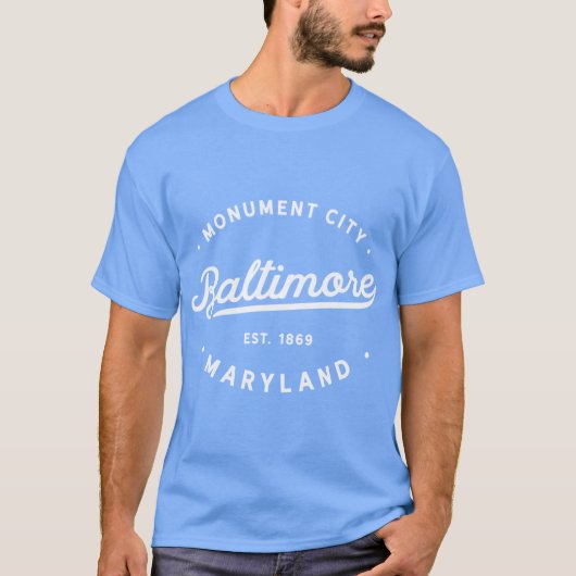 Vintage Retro Baltimore Maryland Novelty T-shirt (Voorkant)