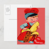 Vintage Retro Banana Valentine Card Feestdagenkaart (Voorkant / Achterkant)