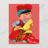 Vintage Retro Banana Valentine Card Feestdagenkaart (Voorkant)