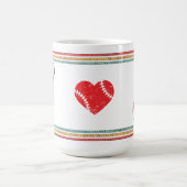 Vintage Retro Baseball Letter J Varsity Koffiemok (Center)