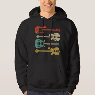 Vintage Retro Basgitaar Hoodie