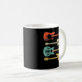 Vintage Retro Basgitaar Koffiemok (Voorkant rechts)