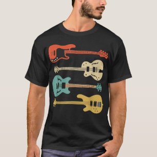 Vintage Retro Basgitaar T-shirt