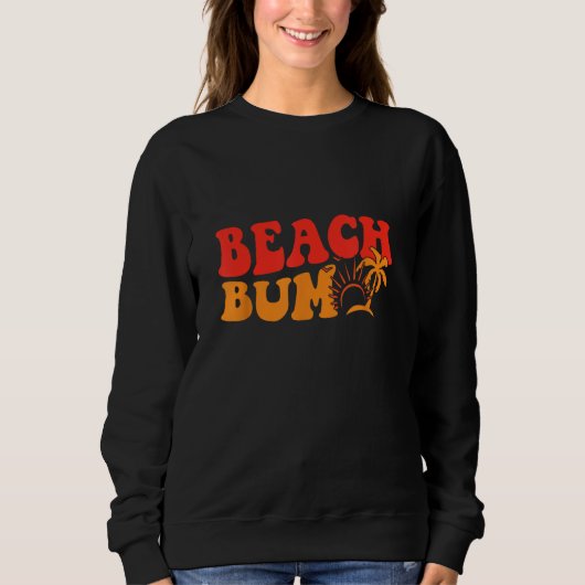 Vintage retro Beach Bum Beach  Summer Vacation Trui (Voorkant)
