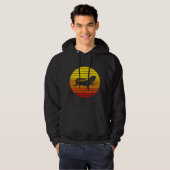 Vintage Retro Bearded Dragon Sunset Hoodie (Voorkant volledig)