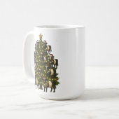 Vintage Retro Belted Galloway Belty Christmas Tree Koffiemok (Voorkant links)