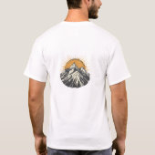 Vintage Retro Berg Wandelen T-Shirt (Achterkant)