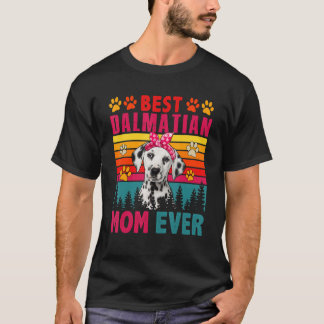 Vintage Retro Beste Dalmatiër Moeder Ooit Schattig T-shirt