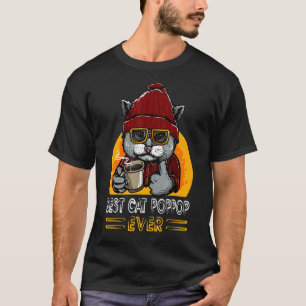 Vintage Retro Beste Kat Opa Ooit  Papa Kat T-shirt