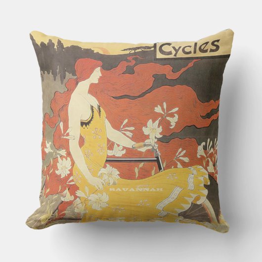 Vintage Retro Bicycle  Sierkussen (Voorkant)