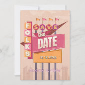 Vintage Retro Billboard Save The Date (Voorkant)
