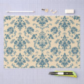 Vintage Retro Blauwe toile de jouy Tissuepapier (Craft)
