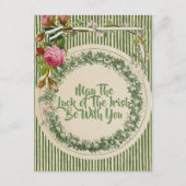 Vintage Retro Bloem St. Patrick's Day Briefkaart (Voorkant)