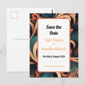 Vintage Retro Bloemen Briefkaart (Voorkant / Achterkant)