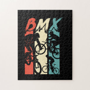 Vintage Retro BMX Bike Rider Freestyle Stunt Biker Legpuzzel
