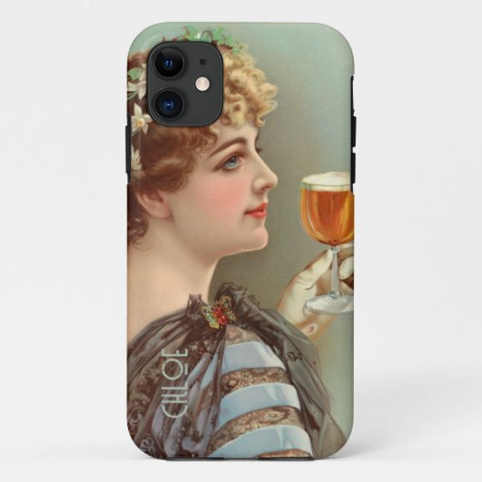 Vintage retro boho bohemien dame Case-Mate iPhone case (Achterkant)