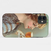 Vintage retro boho bohemien dame Case-Mate iPhone case (Achterkant (horizontaal))