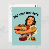 vintage retro briefkaart Natuurlijk kan ik (Voorkant / Achterkant)