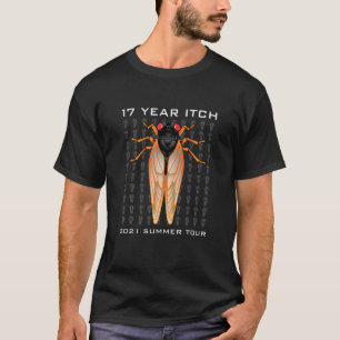Vintage Retro Brood X Cicadas 17 Year Itch 2021 Su T-shirt