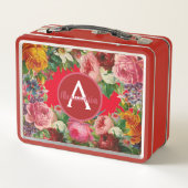 Vintage Retro Brooddozen - Antieke Roos Brooddoos (Achterkant)