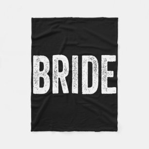 Vintage Retro Bruid Bruiloft Bachelorette Feest Ma Fleece Deken