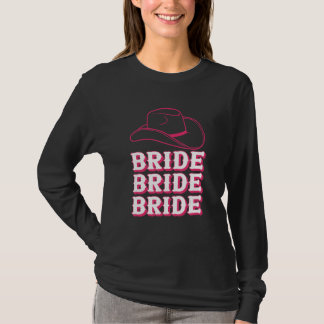 Vintage Retro Bruid Rodeo Cowgirl Bachelorette Fee T-shirt