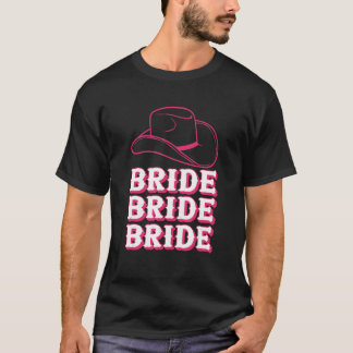 Vintage Retro Bruid Rodeo Cowgirl Bachelorette Fee T-shirt