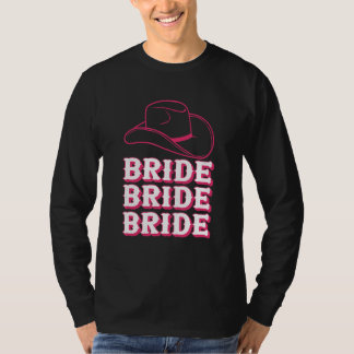 Vintage Retro Bruid Rodeo Cowgirl Bachelorette Fee T-shirt