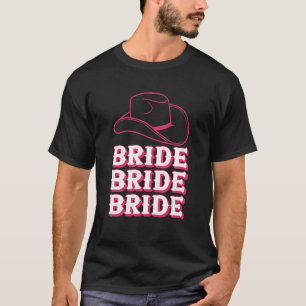 Vintage Retro Bruid Rodeo Cowgirl Bachelorette Fee T-shirt