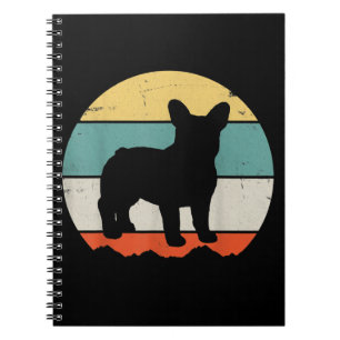 Vintage Retro Bulldog Gift for Dog Dad Dog mama Notitieboek