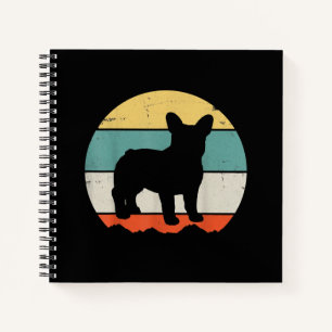 Vintage Retro Bulldog Gift for Dog Dad Dog mama Notitieboek