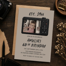 Vintage Retro Camera 60e Verjaardag Foto