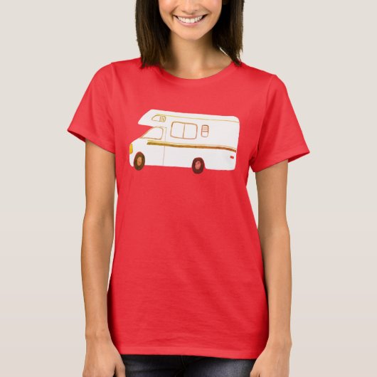 Vintage Retro Camper Motorhome RV T-shirt (Voorkant)
