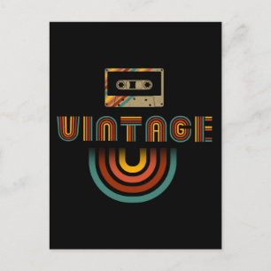 Vintage Retro Cassetterecorder  Briefkaart