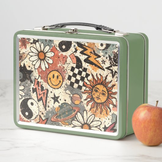 Vintage Retro Celestial Grunge Pattern (In situ)