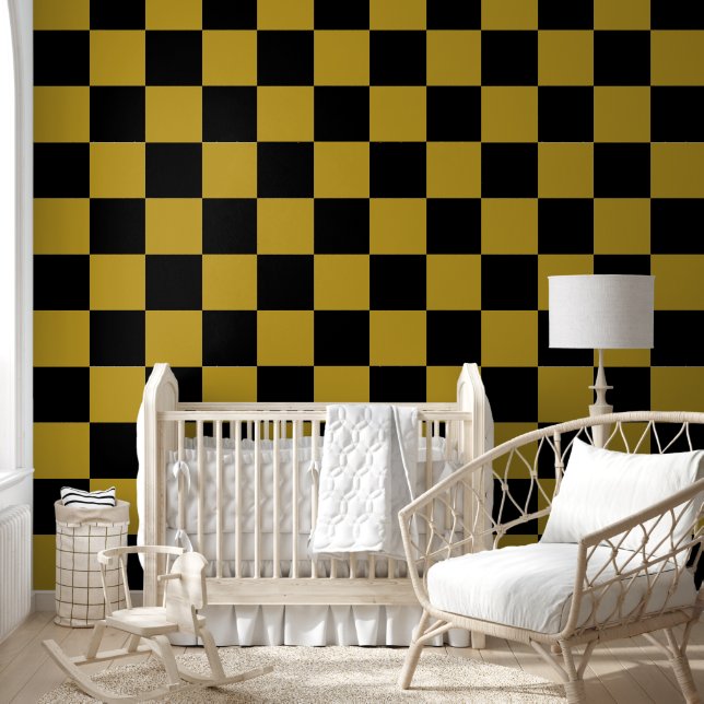 Vintage Retro Checkerboard  Behang (Kinderen)