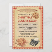 Vintage Retro Christmas Cookie Swap  Kaart (Voorkant)