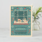 Vintage Retro Christmas Cookie Swap Kaart (Staand voorkant)