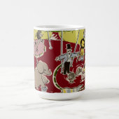 Vintage Retro Circus Animals Ring Theme Koffiemok (Center)